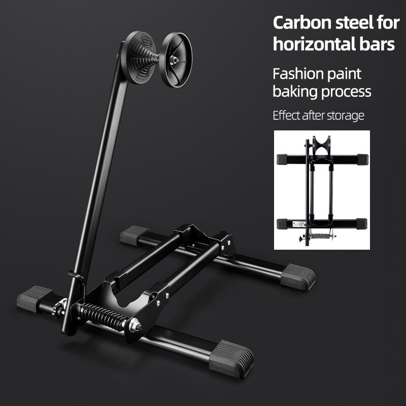 ROCKBROS Foldable Bike Stand Floor Mountain Road Indoor Outdoor Garage Storage