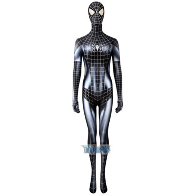 Spiderman Black Cat Zentai Cosplay Kostüm Costume Outfit Tight 2 Sexy Halloween
