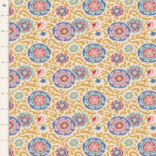 Quilting Patchwork Fabric TILDA Jubilee Elodie Mustard 50x55cm FQ