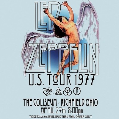 LED ZEPPELIN - Richfield Coliseum, April 27th 1977 - Limited Splatter