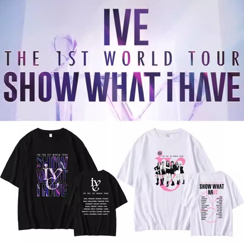 Kpop 아이브 1ST World Tour T-SHIRT SHOW WHAT I HAVE Tshirt