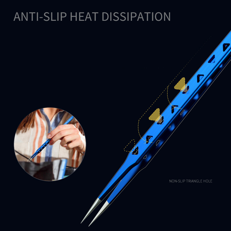8Hole MECHANIC AAC-14 Lengthened Thickened Tweezers For Mobile Phone Repair Tool