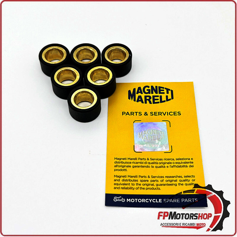 KIT 6 RULLI MASSETTE VARIATORE PER SCOOTER 16x13 7,0G PEUGEOT/HONDA/KYMCO/SYM