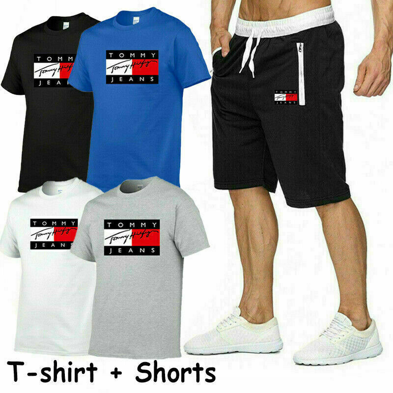 Tommy Hilfiger Herren Tracksuit Set TShirt Kurze Hose T-shirt Kurzarm Sportanzug