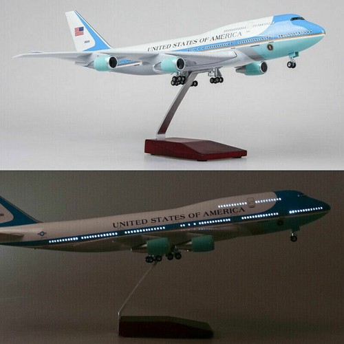 Aircraft Model 1/150 US Air Force One Airplane W/Undercarriage &Voice Lamps 47cm