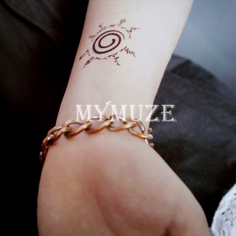 Details About Naruto Kurama Kyuubi Nine Tails Seal Cosplay Tattoo Sticker