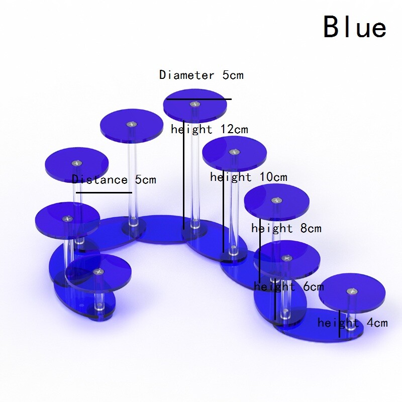 Support À Bijoux Rond Acryl À 9 Niveaux Porte Présentoir Multi-Étages Rangement