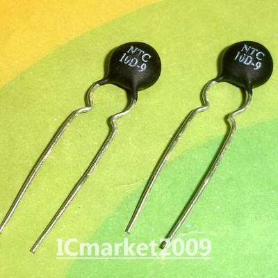 100 Pcs NTC 10D-9 Thermistor Temperature Sensor  10 ohm B 2800K 2A 5%   New #F6