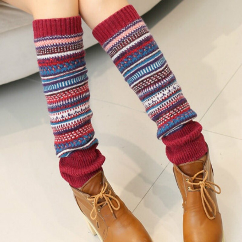 girls-long-leg-knit-socks-boho-crochet-fair-isle-knee-high-boot-cuffs-striped