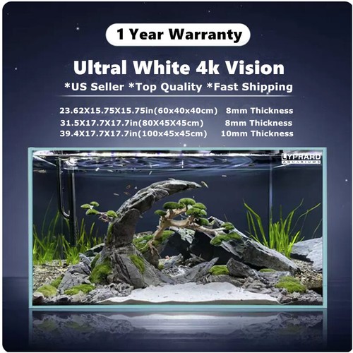 LYPHARD AQUARIUMS 50Gallon Aquarium FishTank Ultra Clear Rimless Low Iron