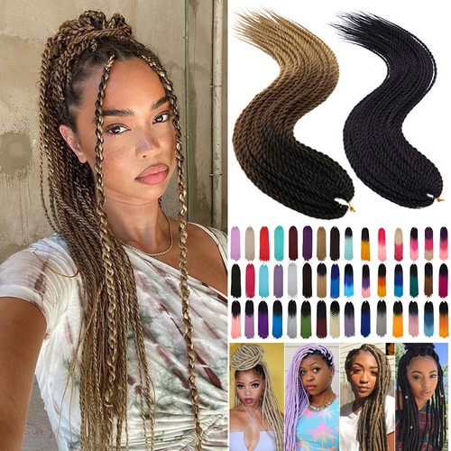 Real Thick Ombre Crochet Braiding Senegalese Twist Afro Faux Loc Hair Extensions