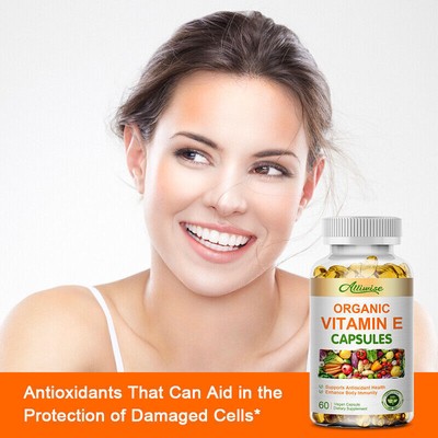 Vitamin E 1000 IU 120 Capsules - Supports Skin, Hair, Immune and Eye Health