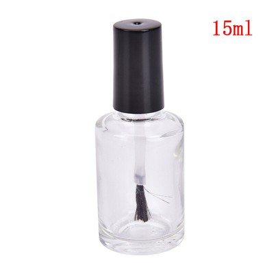 1Pcs 5/10/15ml Empty Glass Nail Polish Bottle With Brush Nail Oil Glass Bott S-