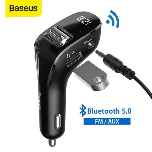 TF Card MP3 Music Player U Disk Wireless FM Radio Transmitter Adapter Car Kit Dual USB Type c Charging Ports Baseus Wireless MP3 car Charger Dual USB FM Transmitter for Car Hands Free Calling
