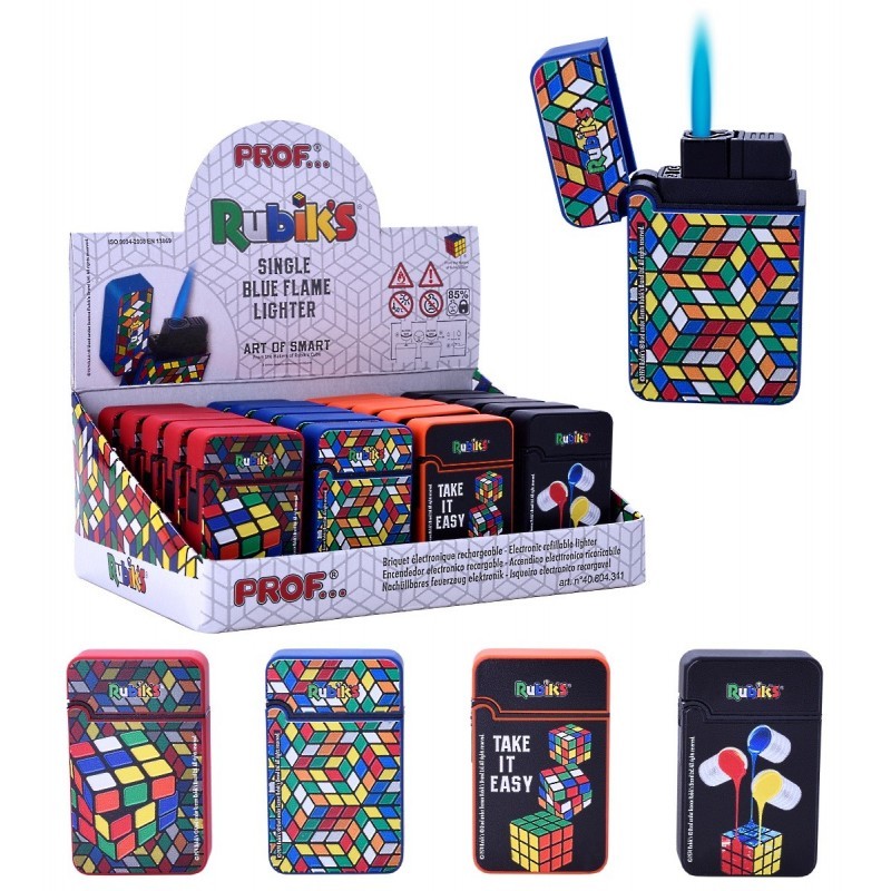 Confezione Box 20 Pz Accendini Elettronici Ricaricabili Cubi di Rubik dfh