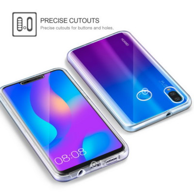 360° Protective Full Cover Soft Silicone Front+Hard Back Case For Smart Phone 15