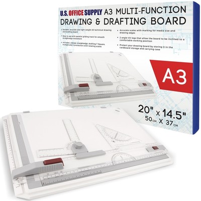 20x 145 inch A3 MultiFunctional Drawing Board Set with Assorted Drawing Tools