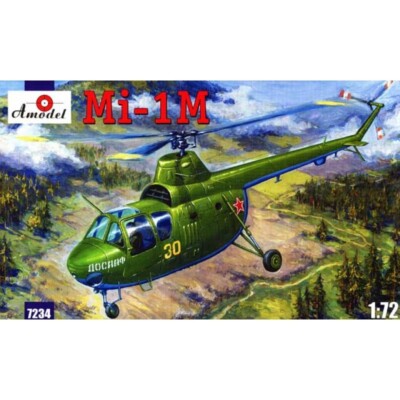 Amodel 7234 Plastic model kit Scale 1:72 Mi-1M Soviet helicopter - kit modelling