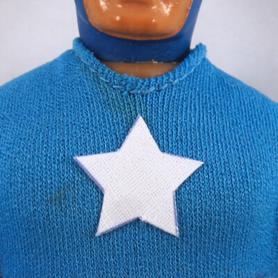 Mego Captain America FABRIC Star Sticker ~Vintage 8'' Action Figure Pre-Cut Decal