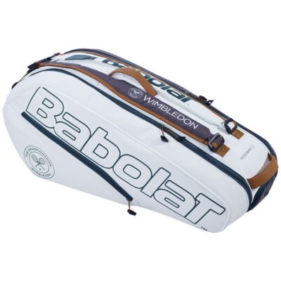 Babolat 2023 RH6  WIMBLEDON Tennis BAG WHITE/GREY Carlos Alcaraz for 6 Rackets