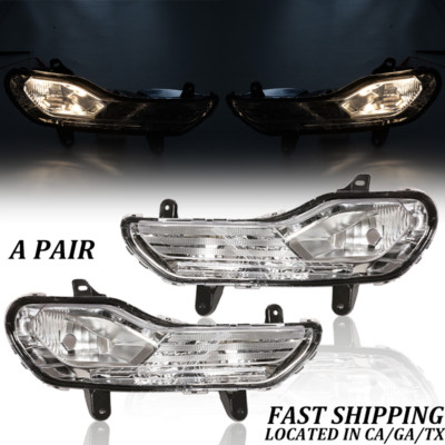 For 13-16 Ford Escape Pair Front Bumper Clear Lens Fog Lights Left ＆ Right Side