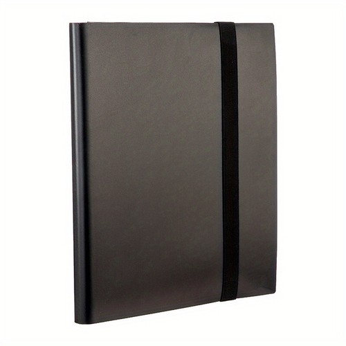 360 Card Pocket Binder with Strap 9 Pocket Trading Cards Album Folder, Black