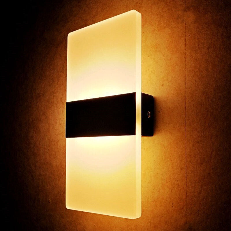 Cube LED Wall Lights Up Down Sconce Lighting Fixture Lamp Indoor Stairs Lighting