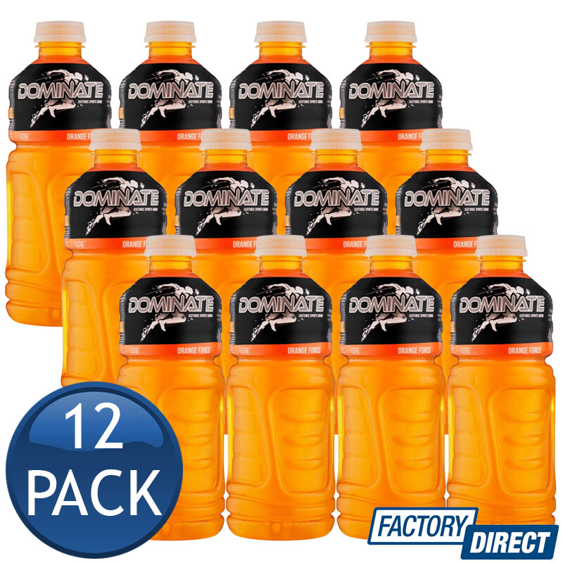Details About 12 X Dominate Isotonic Sport Energy Drink Orange Gym Workout Juice Drinks 1l