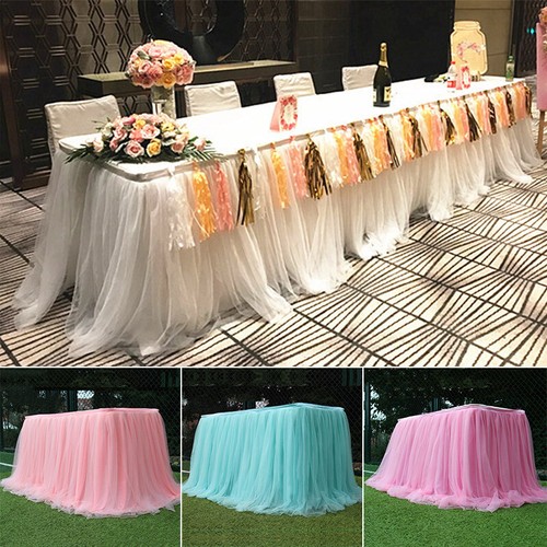 Tüll Tischrock Tischdecke Tutu Tisch Deko Hochzeit Geburtstag Party Tischröcke