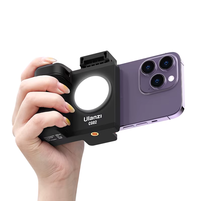 Smartphone Selfie Grip Wireless Bluetooth Handle with 5500k Fill Light Phone As