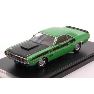 PREMIUMX PRXD407 Dodge Challenger T/A 1970 GREEN/BLACK 1:43 MODELLINO DIE CAST c