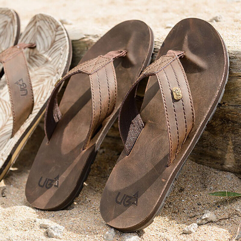 Urban Beach Gibson Leder Zehentrenner Herren Flip Toesies Flop Sandalen Flops