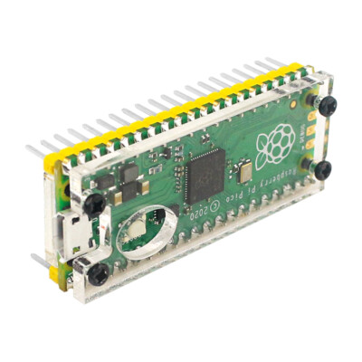 Raspberry Pi Pico Microcontroller Board Pin Soldered with Acrylic Case