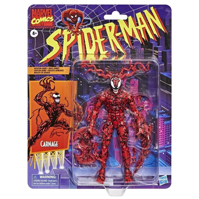 Hasbro Marvel Comics Spider-Man Carnage Retro Cardback