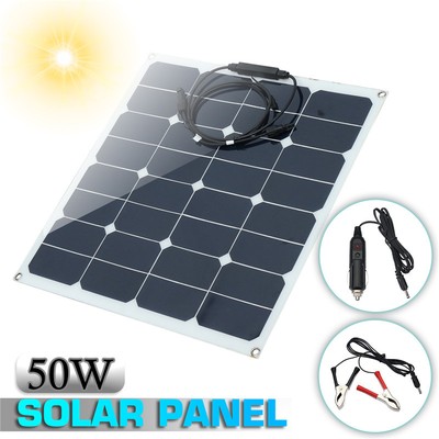 working dc in power not rv Waterproof Panel USB 20W 12V/5V DC Home Solar Battery For
