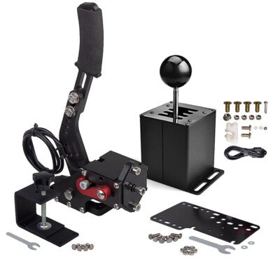 PC USB H Simulator Shifter 64 Bit Handbrake & Clamp For G29 G27 G25 G920 T300 US