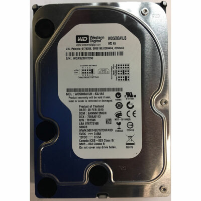 WD5000AVJB-63J1A0 - Western Digital 500GB 7200 RPM IDE 3.5'' HDD