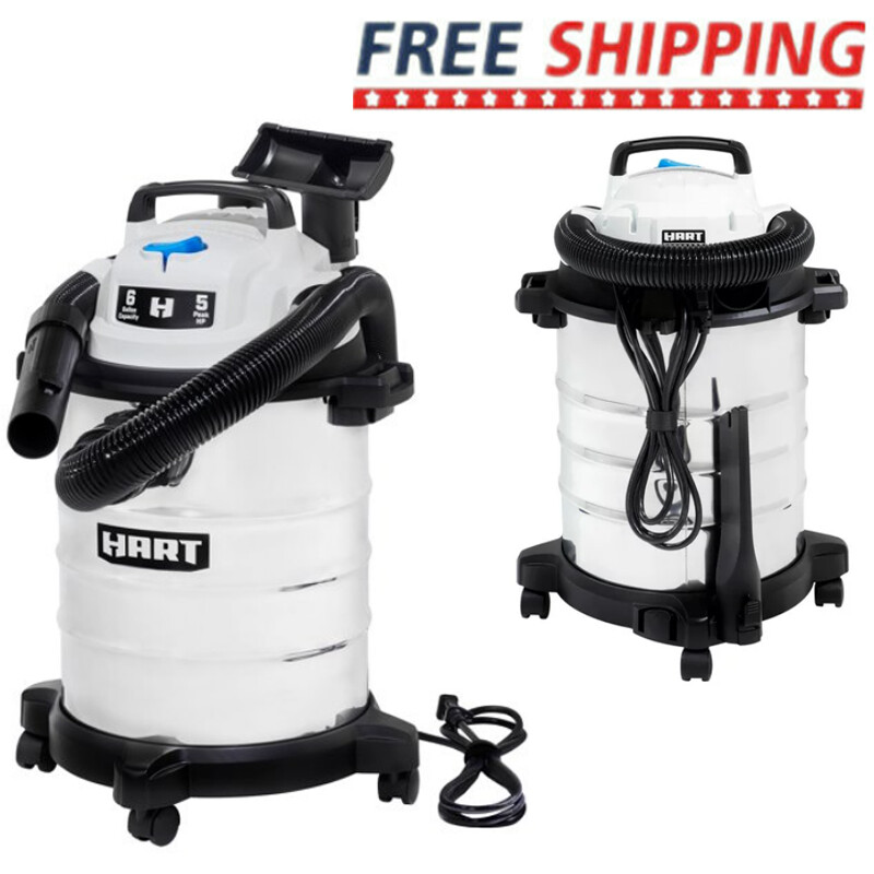 6 Gal 5 HP Stainless Steel Shop Wet/Dry Vacuum Cleaner w/Cartridge Filter Vac US