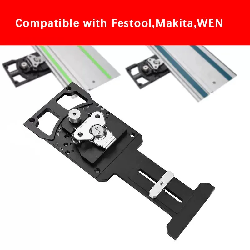 Woodworking Adjustable Angle Track Saw Square 90 Degree Aluminum Alloy Guide Squ