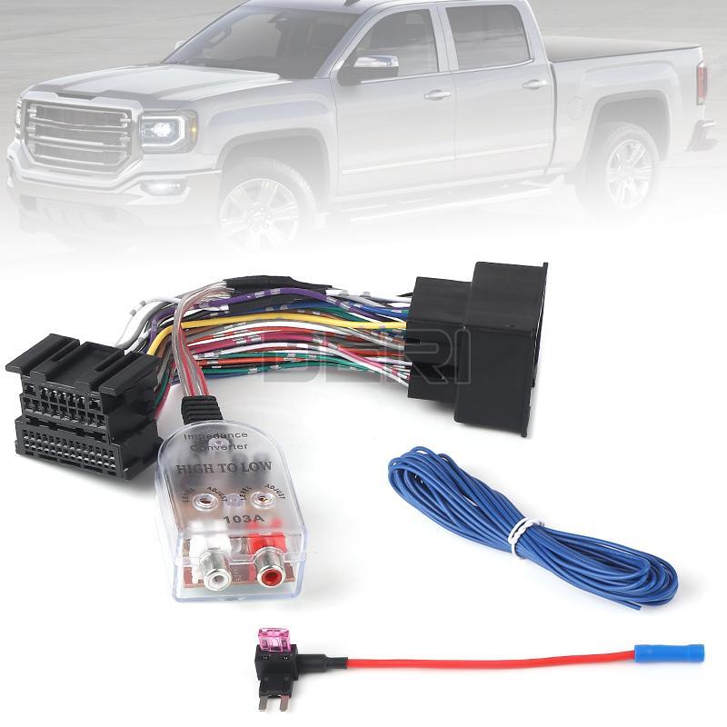 Factory Radio Add Amp Subwoofer Amplifier Wire Harness For 2010-2017 Chevy GMC