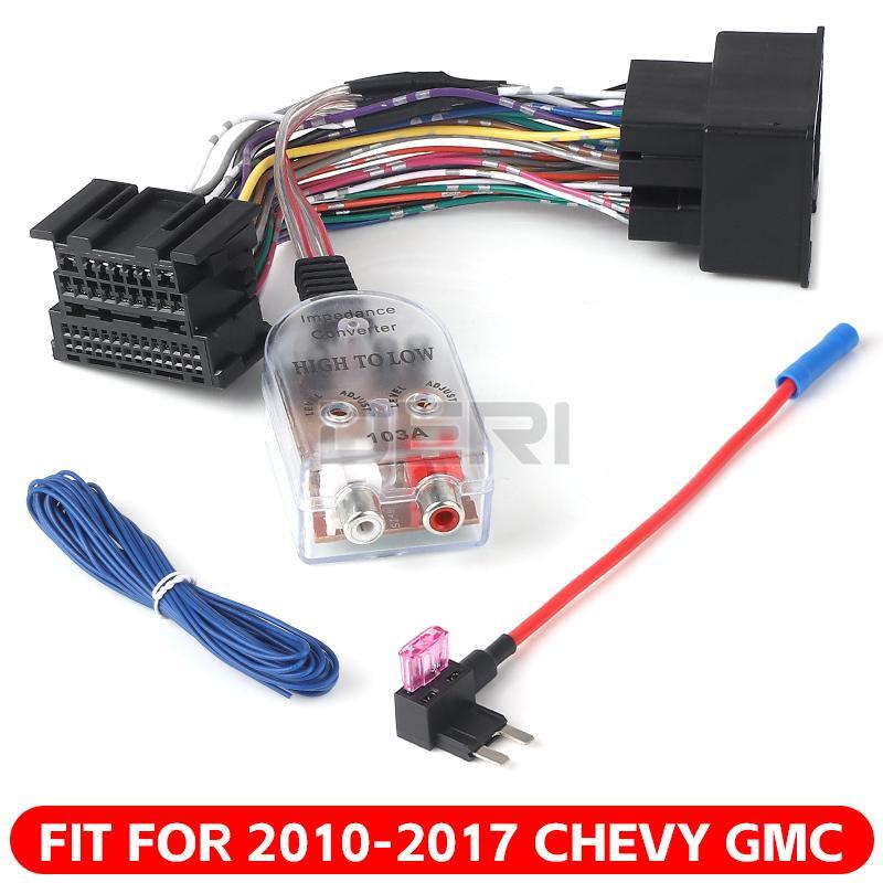 Factory Radio Add Amp Subwoofer Amplifier Wire Harness For 2010-2017 Chevy GMC