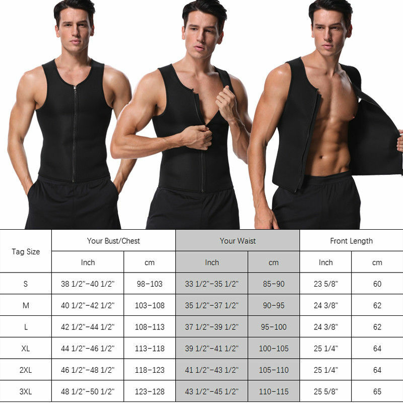 Men Weight Loss Workout Neoprene Body Shaper Sweat Sauna Suits Exercise Gym Vest