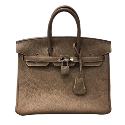 【きなこ】HERMES　Brandebourgs　額装品 ランク A HERMÈS エルメス バーキン25 ブルーグラシエ (8U) トゴ