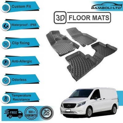 3d Molded салона авто напольная Mat  Mercedes Vito 2014-UP(Black) Anti-Allergic