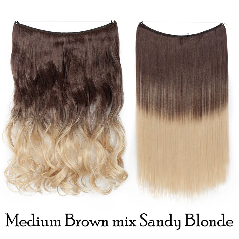 Real Secret Elastic No Clip in ONE PIECE FULL HEAD Wire Hair Extensions as Human
