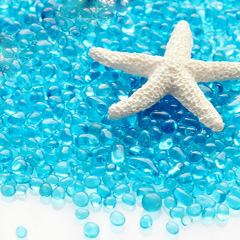 100g Aquarium Terrarium Deko blau leuchtend Kiesel Ta S5A7 Dekor Stein für T4R2