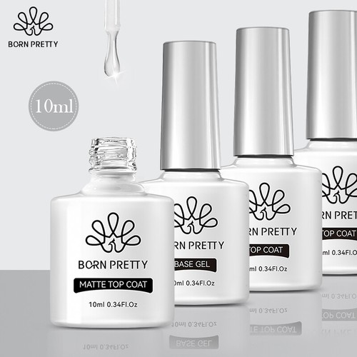 BORN PRETTY 10ml Base Top Coat Reinforcement Gel Soak Off UV LED Nail Gel Polish