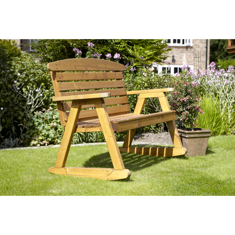 Wooden garden arch and furniture benches in Armagh, County Armagh