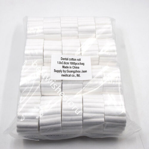 1000 Pcs Dental Disposable High Absorbent Cotton Fibers Soft Rolls Pliable