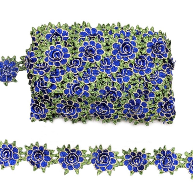 8.2m Stickereien Blumen Spitzenrand für Nähen Dekor Bag Performance Kostüm Craft
